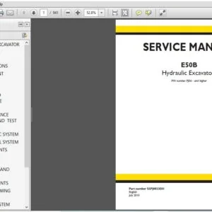 New Holland E50B  Hydraulic Excavator Service Manual S5PJ0033E01 - PDF DOWNLOAD