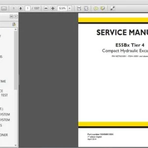 New Holland E55Bx Tier 4 Compact Hydraulic Excavator Repair Service Manual S5HS0013E01 - PDF DOWNLOAD