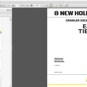New Holland E80B CRAWLER EXCAVATOR TIER 4 SERVICE MANUAL 87480998 - PDF DOWNLOAD