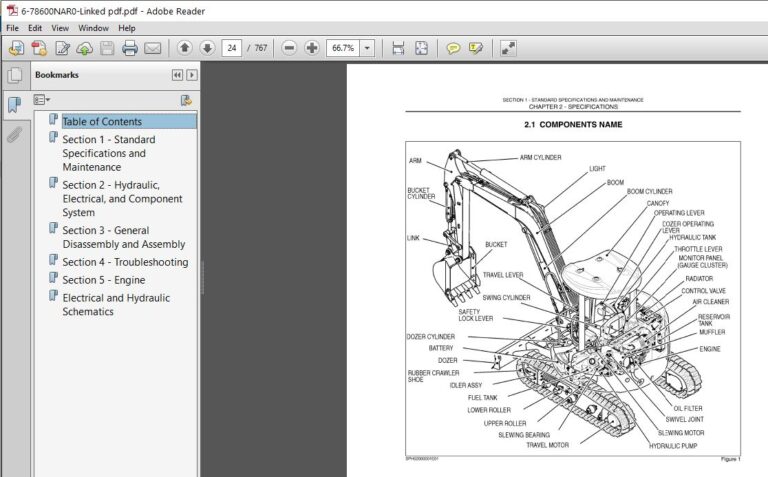 New Holland EH50.B Hydraulic Excavator Service Repair Manual (6 ...