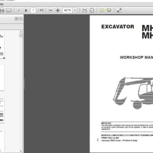 New Holland Excavator MH4 6 MHPlusC Workshop SERVICE  Manual 60413482 - PDF DOWNLOAD
