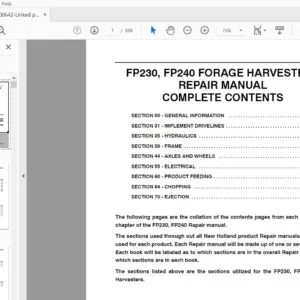 New Holland FP230, FP240 Service Repair Manual 86900642 - PDF DOWNLOAD
