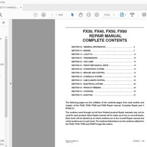 New Holland FX30, FX40, FX50, FX60 Service Repair Manual 87342121 - PDF DOWNLOAD