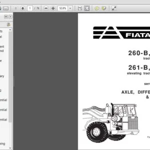 New Holland Fiat Allis 260B 262B 261B 263B Tractor Scrapers Axle,Diff & Brakes Service Manual (73112420) - PDF Download