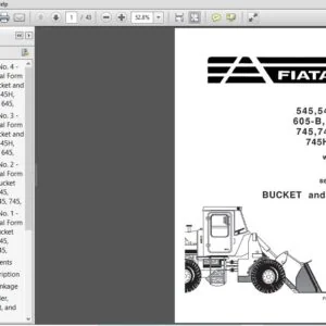 New Holland Fiat-Allis 545 545H 545-B 605-B 645 645-B 745 745H 745-B 745H-B 745-C Wheel Loader Bucket and Chassis Service Manual 73055458 - PDF DOWNLOAD
