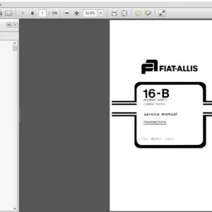 New Holland FiatAllis 16-B Power Shift Crawler Tractor Service Repair Manual (70674537) - PDF Download