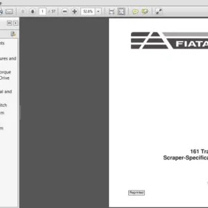 New Holland FiatAllis 161 Tractor Scraper Specification Service Repair Manual (73112987) - PDF Download