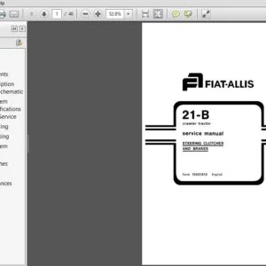 New Holland FiatAllis 21B Crawler Tractor Steering Clutches & Brakes Service Manual (70682859) - PDF Download