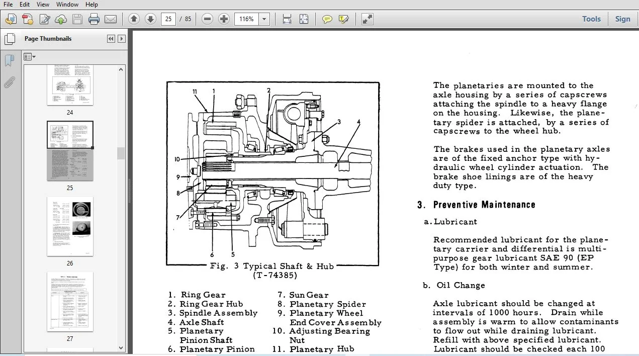 New Holland FiatAllis 545,545H,545B,605B,645,645B,745,745H,745B,745HB Wheel Loaders Axles Service Manual - PDF Download - Image 3