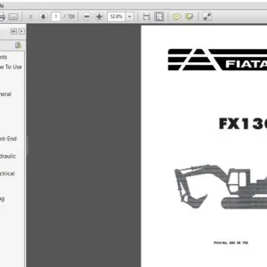 New Holland FiatAllis FX130 Hydraulic Excavator Service Repair Manual (60406765) - PDF Download