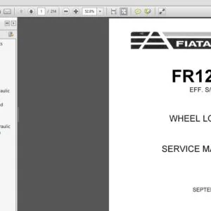 New Holland Fiatallis Wheel Loader FR120-2 Service Repair Manual (75314935) - NH - PDF Download