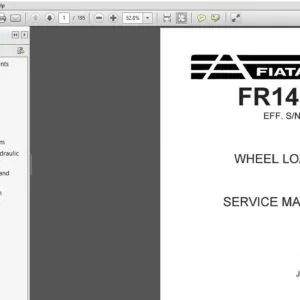 New Holland Fiatallis Wheel Loader FR140-2 Service Repair Manual (75314936) - NH - PDF Download