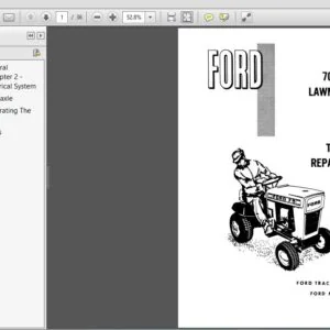New Holland Ford 70 & 75 Lawn Tractors Service Repair Manual (40007020) NH Ford 70 & 75 - PDF Download
