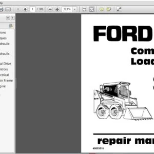 New Holland Ford Compact Loader CL-35, CL-45 Repair Manual 40003510 - PDF DOWNLOAD