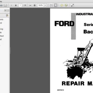 New Holland Ford Series 765 Backhoe Service Repair Manual (40076510) - PDF Download