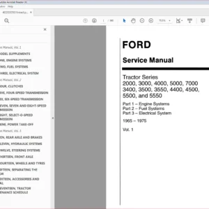 New Holland Ford Tractor 2000 3000 4000 5000 7000 3400 3500 3550 4400 4500 5500 5550 Service Manual - PDF DOWNLOAD