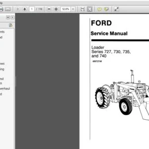 New Holland Ford Tractor 727, 730, 735, 740 Service Manual 40072740 - PDF DOWNLOAD