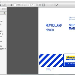 New Holland H6830 Disc Mower Service Repair Manual (84207322) - PDF Download