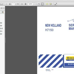 New Holland H7150 Pivot Tongue Frame Service Repair Manual (84207375) - NH H7150 Pivot Tongue Frame - PDF Download