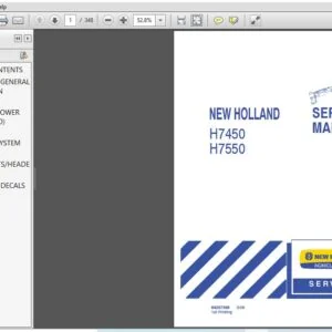 New Holland H7450,H7550 Discbine Disc Mower Conditoner Service Repair Manual (84207368) - PDF Download