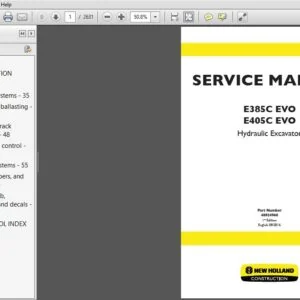 New Holland Hydraulic Excavator E385C EVO Service Manual 48024968 - PDF DOWNLOAD