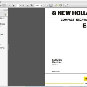 New Holland Hydraulic Excavator E50 Service Repair Manual (87360588na) - NH Hydraulic Excavator E50 - PDF Download