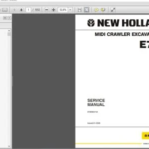 New Holland Hydraulic Excavator E70 Shop Manual 87360603NA - PDF DOWNLOAD