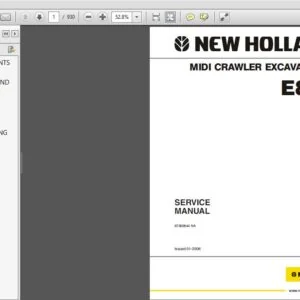New Holland Hydraulic Excavator E80 Shop Manual 87360644na - PDF DOWNLOAD