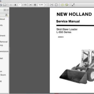 New Holland L-550 Series Skid Steer Loader Service Manual  40055510 - PDF DOWNLOAD