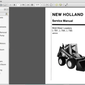 New Holland L-781, L-784, L-785 Skid-Steer Loaders Service Manual (40078130) - PDF Download