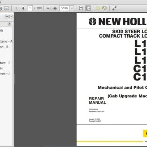 New Holland L180 L190 L195 C185 C190 Skid SteerCompact Track Loader Service Manual - PDF DOWNLOAD