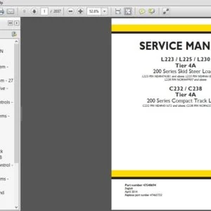 New Holland L223 L225 L230 C232 C238 Skid Steer And Compact Track Loader Service Manual 47540694 - PDF DOWNLOAD