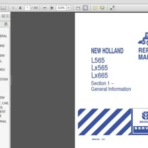 New Holland L565 LX565 LX665 Skid-Steer Loaders Service Repair Manual (86587263) - PDF Download