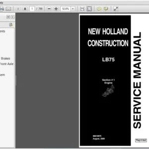 New Holland LB75 Backhoe Loader Service Repair Manual (86618974) New Holland LB75 - PDF Download