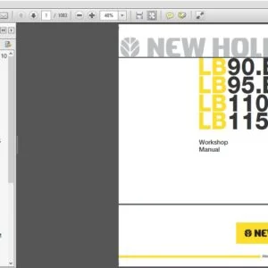 New Holland LB90.B LB95.B LB110.B LB115.B Tractor Backhoe Loader Workshop Manual 60413547 - PDF DOWNLOAD
