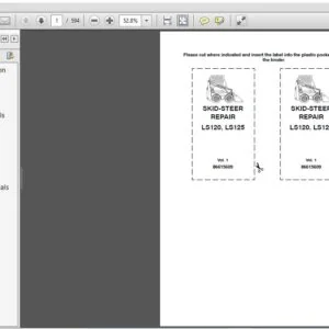 New Holland LS120 LS125 Skid-Steer Service Repair Manual (86615609) NH LS120 LS125 - PDF Download