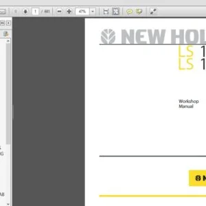 New Holland LS140 LS150 Workshop SERVICE Manual 6045607101 - PDF DOWNLOAD