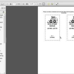 New Holland LS160 LS170 Skid Steer Service Repair Manual (87036983) NH LS160 LS170 - PDF Download