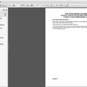 New Holland LS180.B LS185.B LS190.B LT185.B LT190.B Skid Steer Loader/Track Model Loader Service Repair Manual (6-80050NAR0) - PDF Download