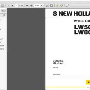 New Holland LW50B and LW80B Wheel Loader Service Manual 60367191 - PDF DOWNLOAD