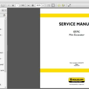 New Holland Mini Excavator E57C Service Repair Manual (51452079) - New Holland Mini Excavator E57C - PDF Download