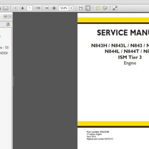 New Holland N843H N843L N843 N844LT N844L N844T N844 ISM Tier 3 Engine Service Repair Manual (47632248) - PDF Download