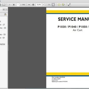 New Holland P1030 P1040 P1050 P1060 Air Cart Service Repair Manual (84329246) - PDF Download