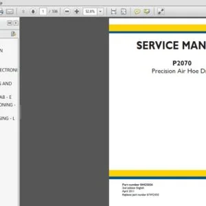 New Holland P2070 Precision Air Hoe Drill Service Repair Manual (84425026) New Holland P2070 - PDF Download