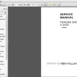 New Holland Perkins 4.2032 Diesel Engine Service Repair Manual (40542000) - PDF Download