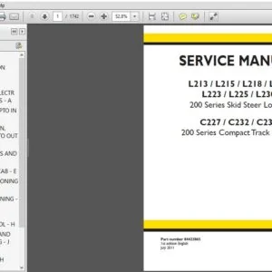 New Holland Skid Steer Loader, Compact Track Loader 200 Series Service Manual (84423865) - PDF Download