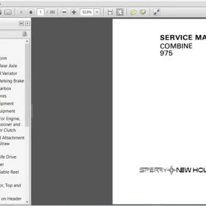 New Holland Sperry Combine 975 Wheel Loader Service Repair Manual (40097510) - PDF Download