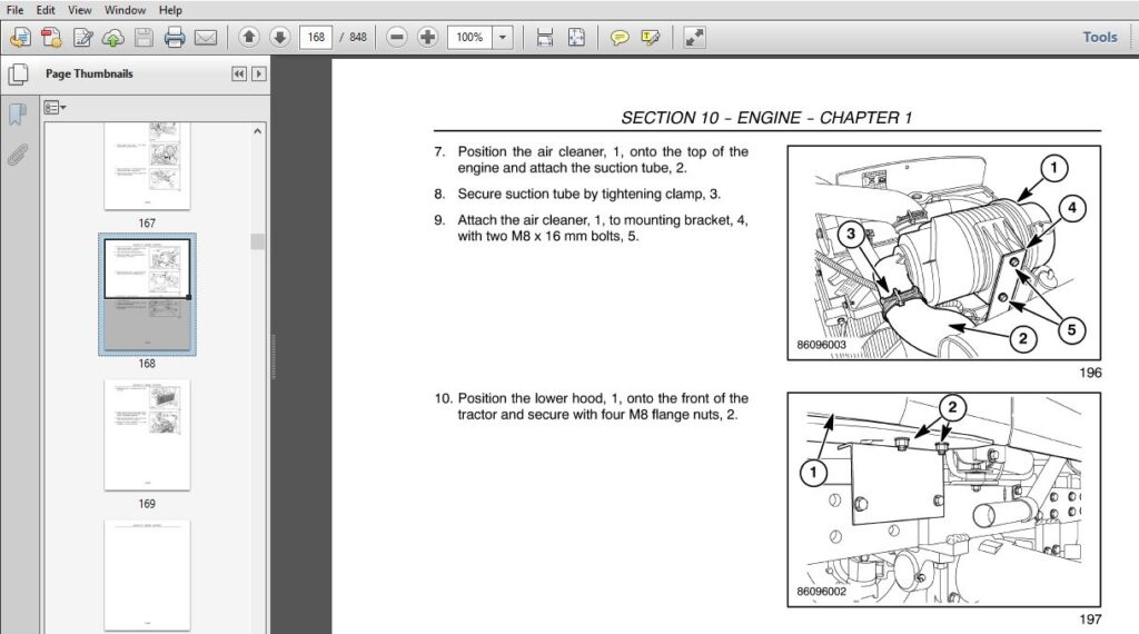 New Holland T1530 Tractor Service Repair Manual (84227373) New Holland ...