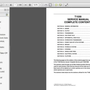 New Holland T1530 Tractor Service Repair Manual (84227373) New Holland T1530 - PDF Download