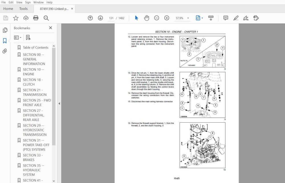 New Holland T2310 T2320 T2330 Repair Manual Tractor 87491390 - PDF ...